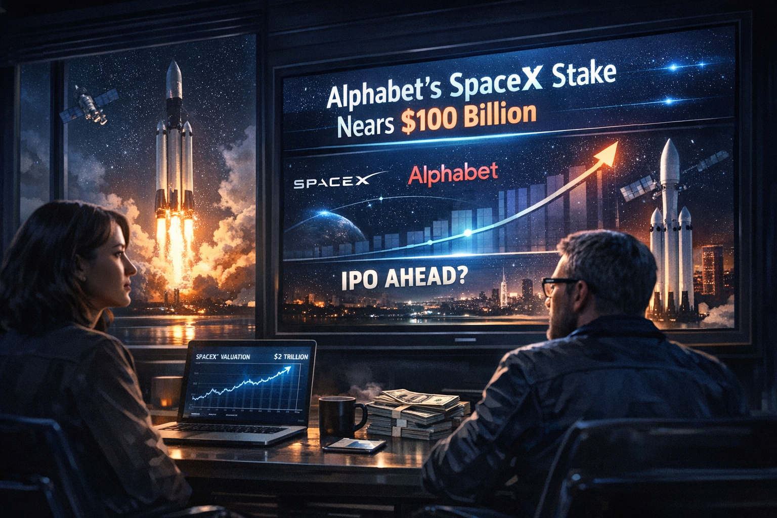 Alphabet's SpaceX Stake Nears $100 Billion Value Ahead of Potential IPO