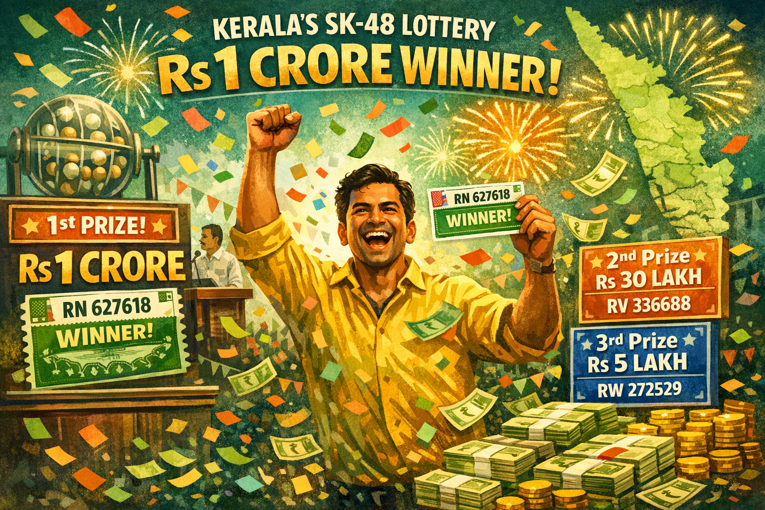 Kerala's SK-48 Lottery Declares Rs 1 Crore Winner as April Draw Closes